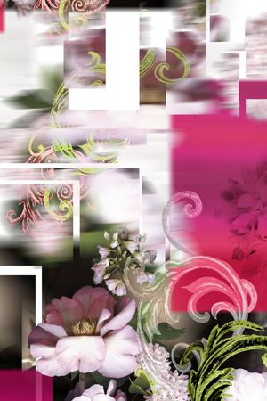 花卉印花华亿平台图片