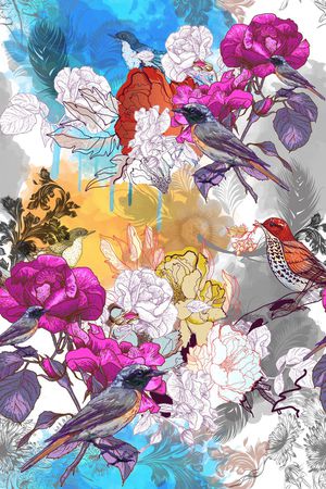 复古华贵印花华亿平台图片