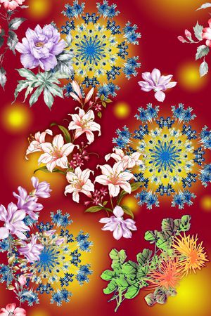 抽象印花华亿平台图片