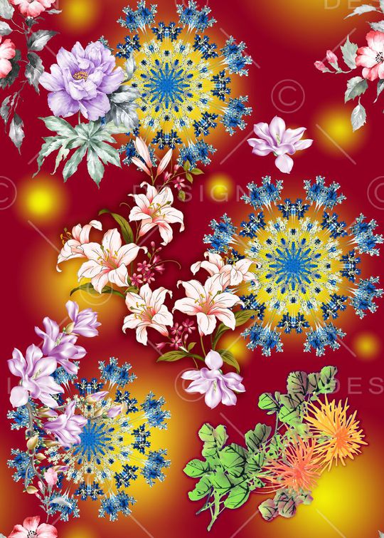 抽象印花华亿平台图片