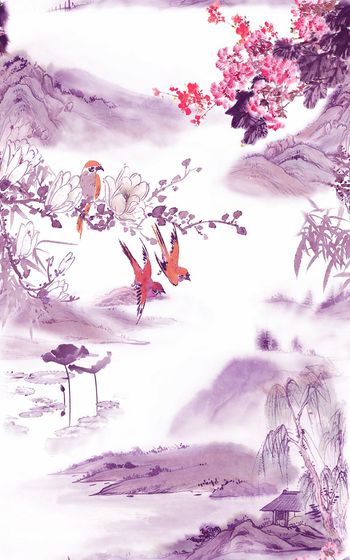 476768-中国风国画山水花鸟图