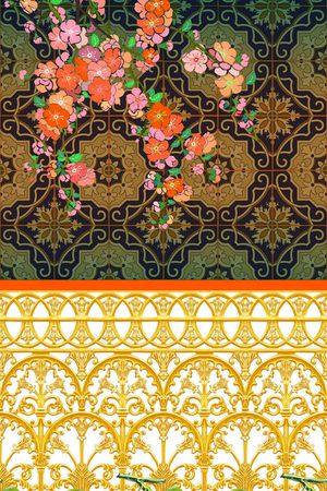 欧式风格印花华亿平台图片