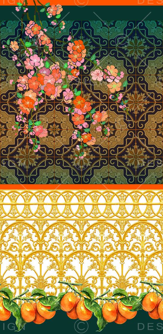 欧式风格印花华亿平台图片