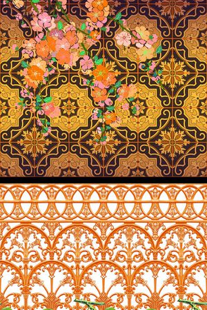 欧式风格印花华亿平台图片