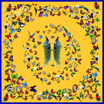 476797-时尚潮流大牌Wensli风格方巾围