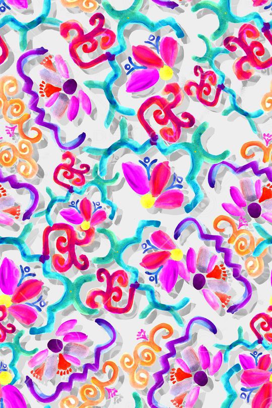 手绘印花华亿平台图片