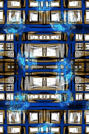 不规则格子印花华亿平台图片