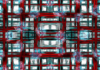 477000-时尚潮流中国风不规则格子花卉