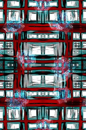 不规则格子印花华亿平台图片