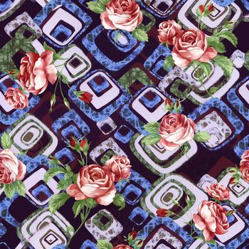 现代田园印花华亿平台图片