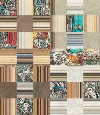 477118-复古中国风人物永乐宫壁画解构几何条