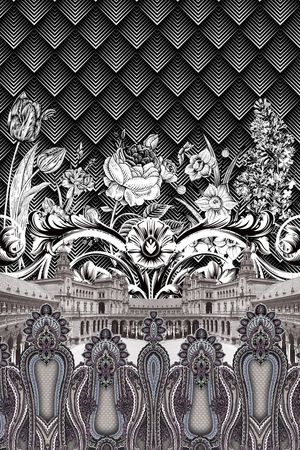 潮流时尚印花华亿平台图片