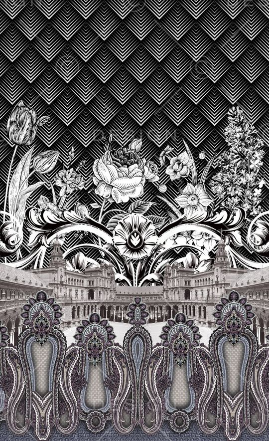 潮流时尚印花华亿平台图片