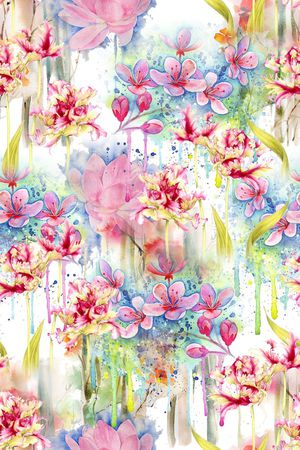 花卉印花华亿平台图片