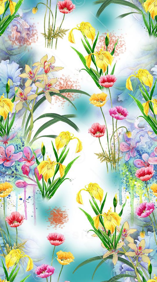 花卉印花华亿平台图片