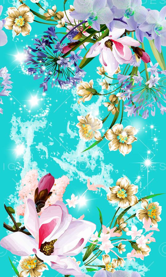 浪漫写意印花华亿平台图片