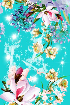 浪漫写意印花华亿平台图片