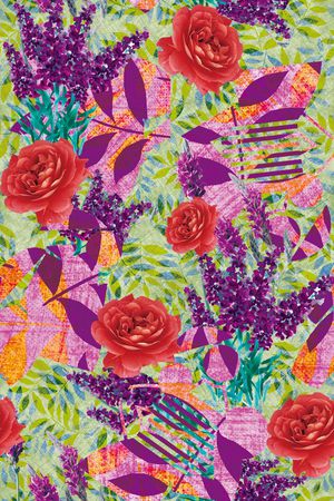 花卉印花华亿平台图片