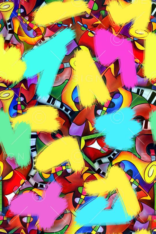 笔刷色块印花华亿平台图片