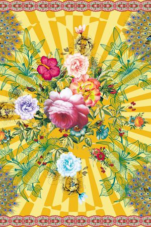 传统纹样印花华亿平台图片