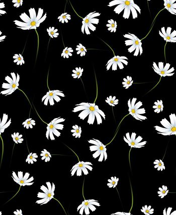 477673-简约手绘野菊花匹布数码印花2