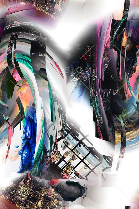 扭曲印花华亿平台图片