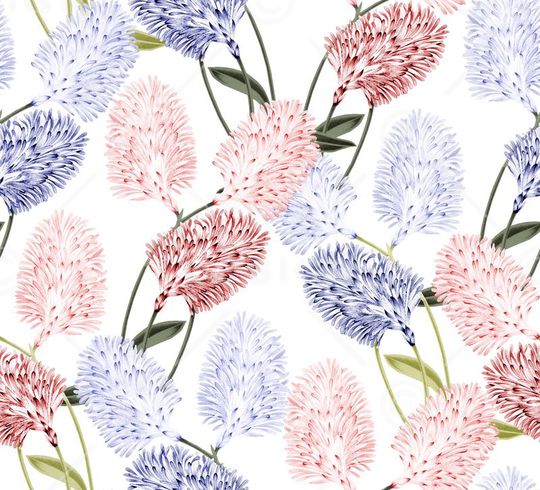 手绘花卉印花华亿平台图片