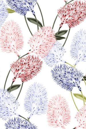 手绘花卉印花华亿平台图片