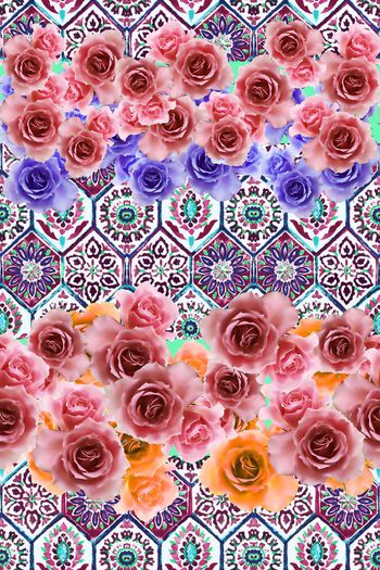 477808-欧式宫廷条纹玫瑰花