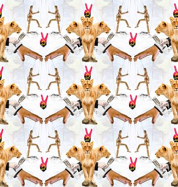 477880-时尚潮流狮王际会争霸花卉