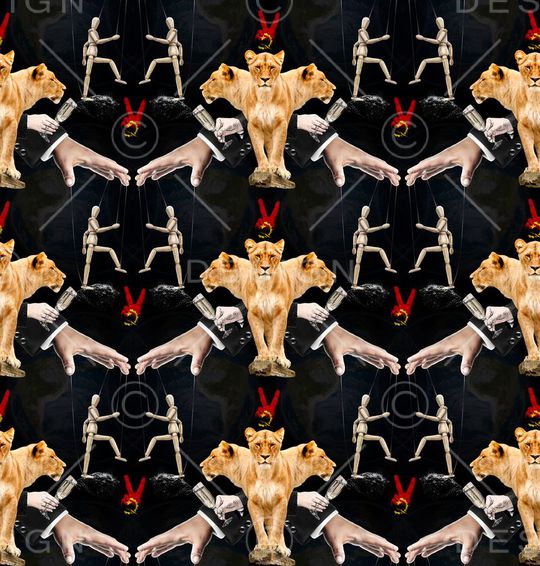 狮子印花华亿平台图片