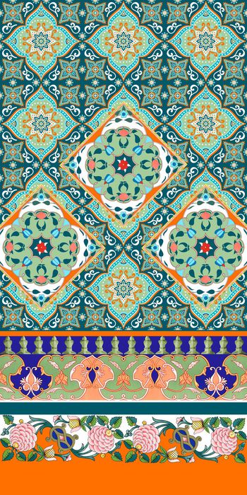 477978-民族风土耳其风格复古花草装饰花纹女