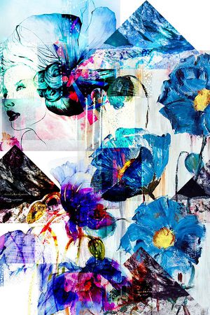 抽象炫彩印花华亿平台图片