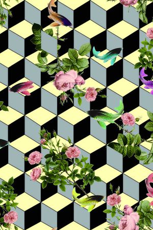 花卉印花华亿平台图片