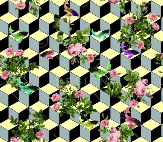 花卉印花华亿平台图片