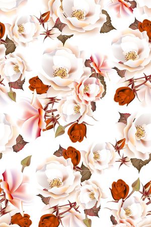 白色花印花华亿平台图片