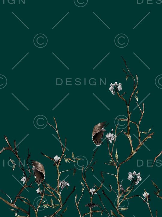 复古手绘印花华亿平台图片