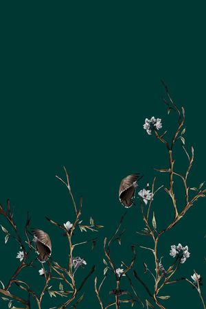 复古手绘印花华亿平台图片