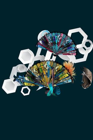 复古扇子印花华亿平台图片