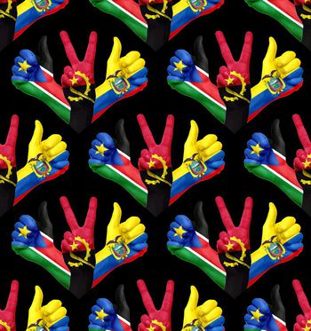 478143-时尚潮流国旗人体彩绘印花