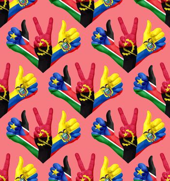 478144-时尚潮流国旗人体彩绘印花