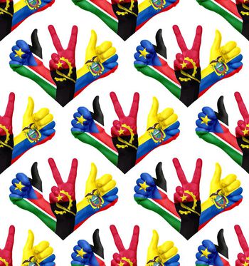 478145-时尚潮流国旗人体彩绘印花