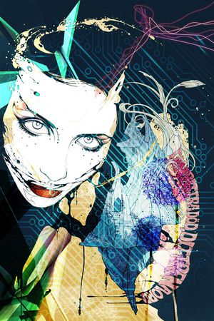 抽象 时尚印花华亿平台图片