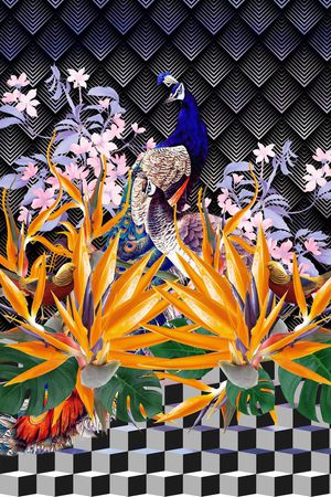 潮流时尚印花华亿平台图片