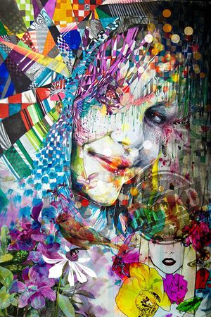 抽象印花华亿平台图片