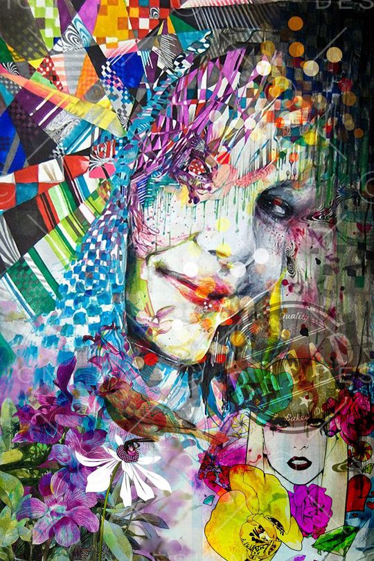 抽象印花华亿平台图片