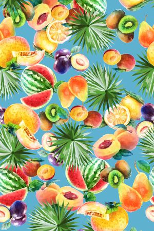 各种水果印花华亿平台图片