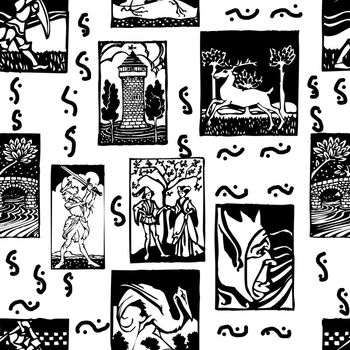 478434-简约手绘复古欧洲