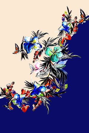 原创手绘印花华亿平台图片