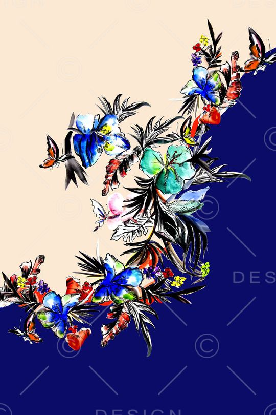 原创手绘印花华亿平台图片